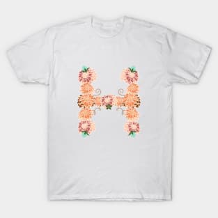 Letter H Floral T-Shirt